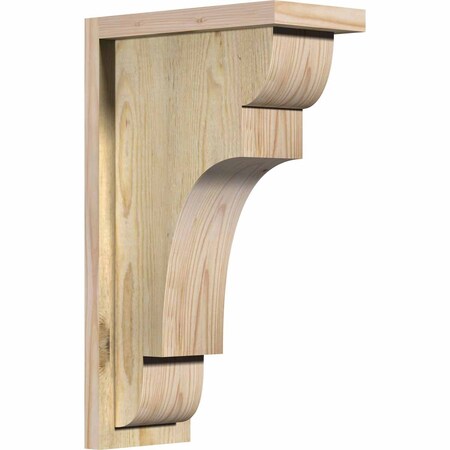 Ekena Millwork New Brighton Rough Sawn Corbel w/Backplate, Douglas Fir, 6"W x 12"D x 20"H COR06X12X20NEB01RDF